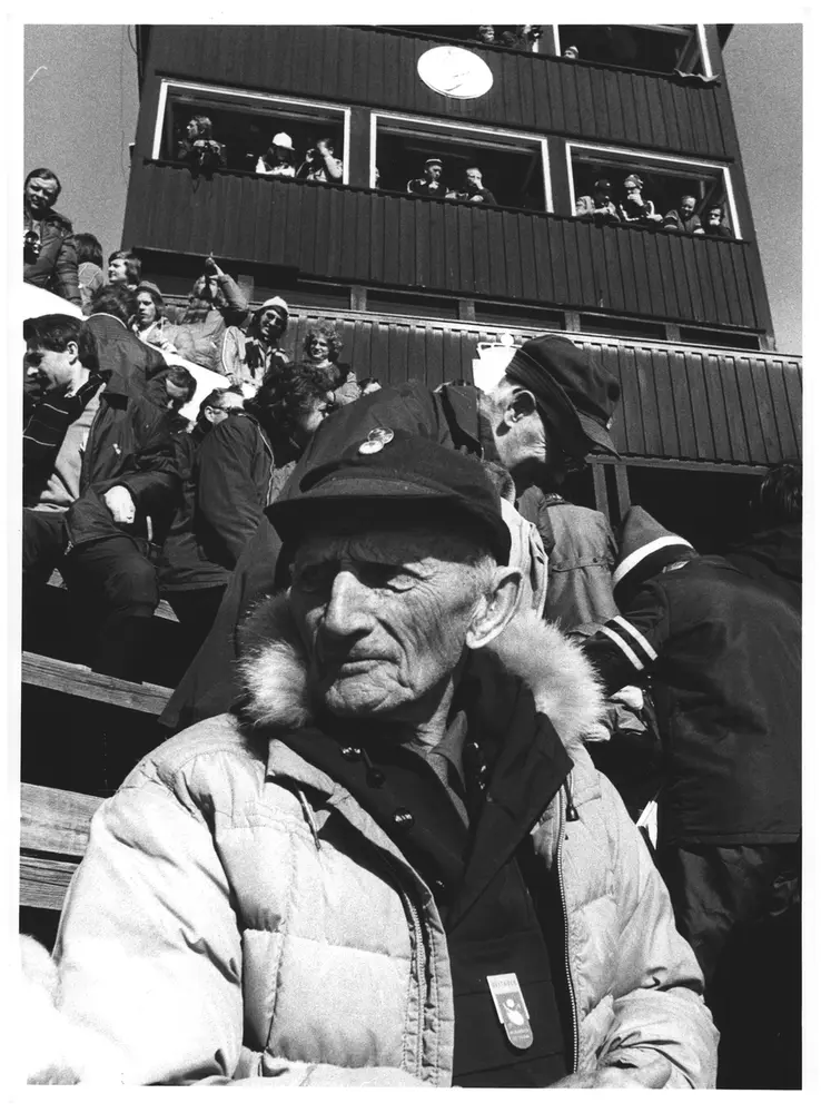 Herman Smith Johansen. 98 år og tilskuer i "Kollen"