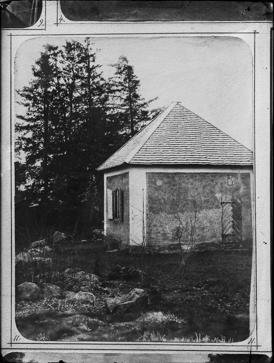 Reprofotografi - Lusthus, Linnés Hammarby, Danmarks socken, Uppland 1878