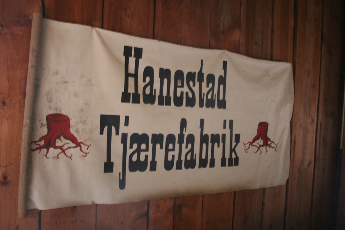 Reklame: Hanestad Tjærefabrikk, østre Hanestad, Rendalen