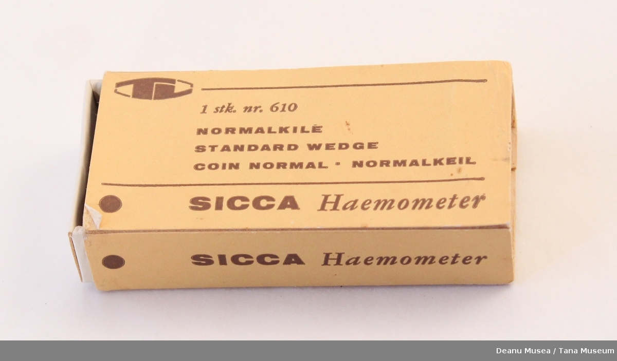 Eske med 4 stk prøverør til Sicca Haemometer.
