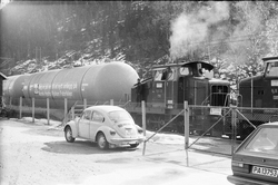 Transport av ammoniakktanker på Rjukanbanen. Transporten pas