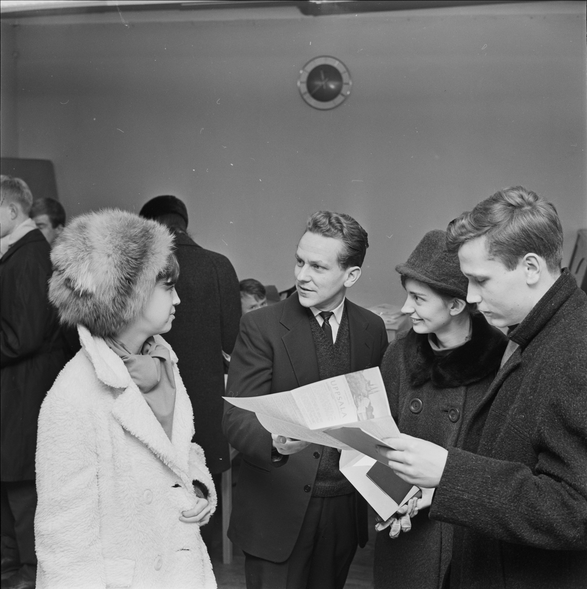 Sveriges studerande ungdoms helnykterhetsförbund - SSUH-medlemmar på kurs i Uppsala, 1963