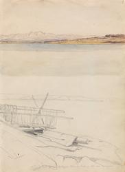 Mellom Meersburg og Mainau, Bodensee; garntørk [Tegning]