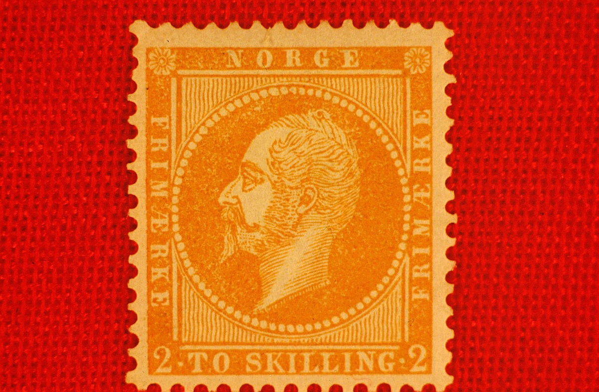 postmuseet, Kirkegata 20, frimerker, NK 2, Kong Oscar I, 1856/57, 2 skilling