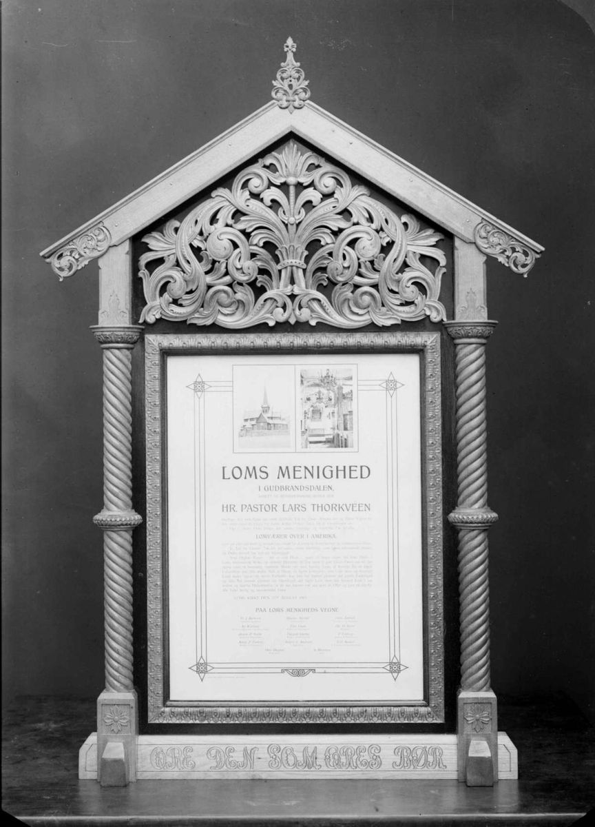 |4.08.1909. John Jordes ramme (takke"brev").