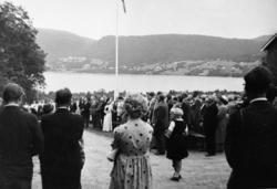 Frå Bjørnsonsjubileet 10.08.1957 på Nesset prestegard..