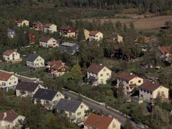 Eneboliger i Nordengveien. (Flyfoto)