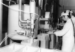 Nordmøre og Romsdal Meieri, avd Elnesvågen..Ved pakkinga av 