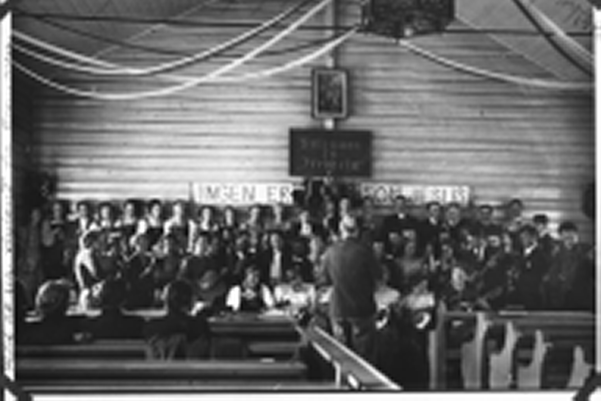 Møte på Fredheim bedehuset på Torpo 1942