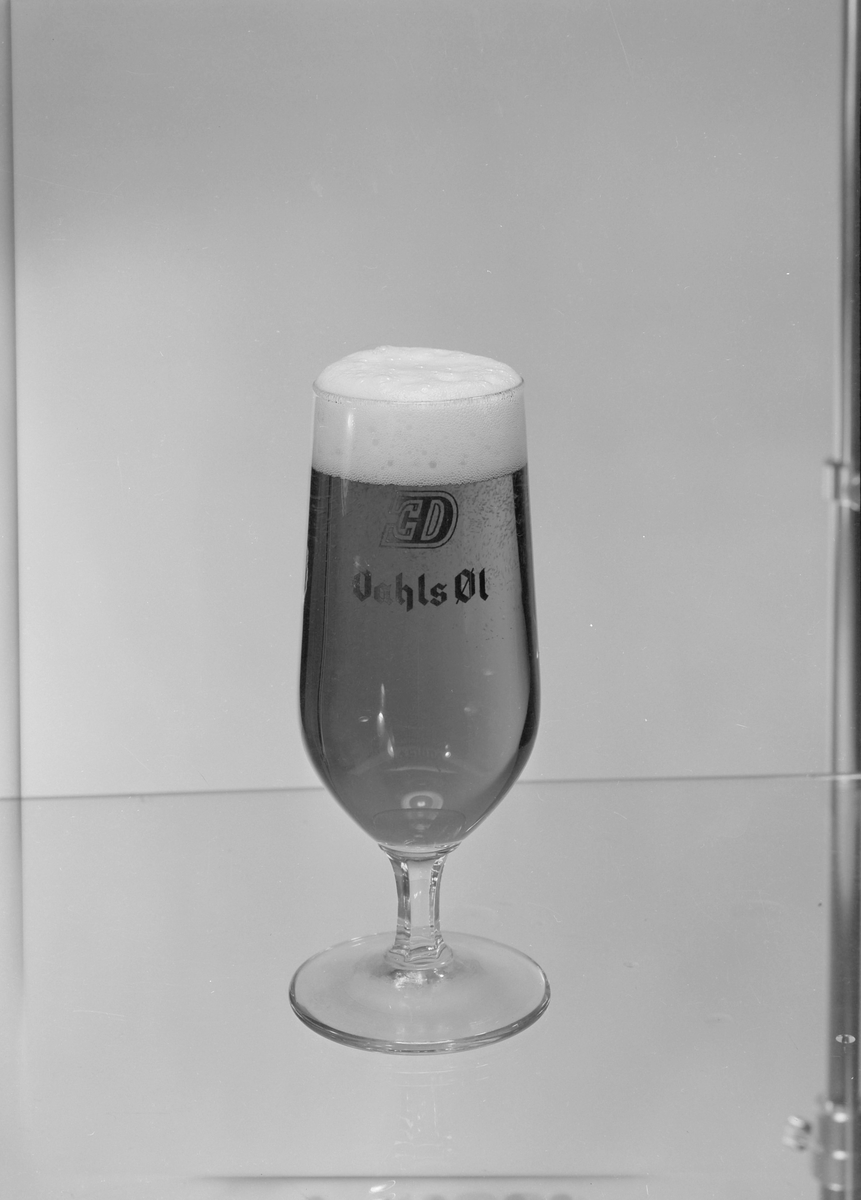 Ølglass fra E.C. Dahls Bryggeri og Aktiebryggeriet