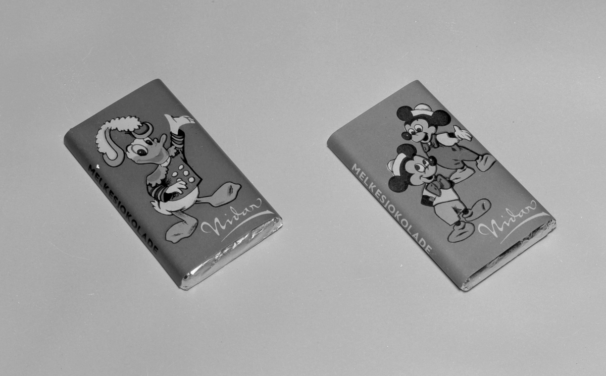 Sjokolader med Disneymotiver fra Nidar Chokoladefabrik A/S
