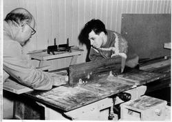 Sløydtime, elev, lærer