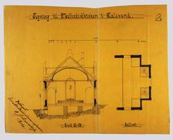 Tegning til Methodistkirken i Aalesund [Arbeidstegning]