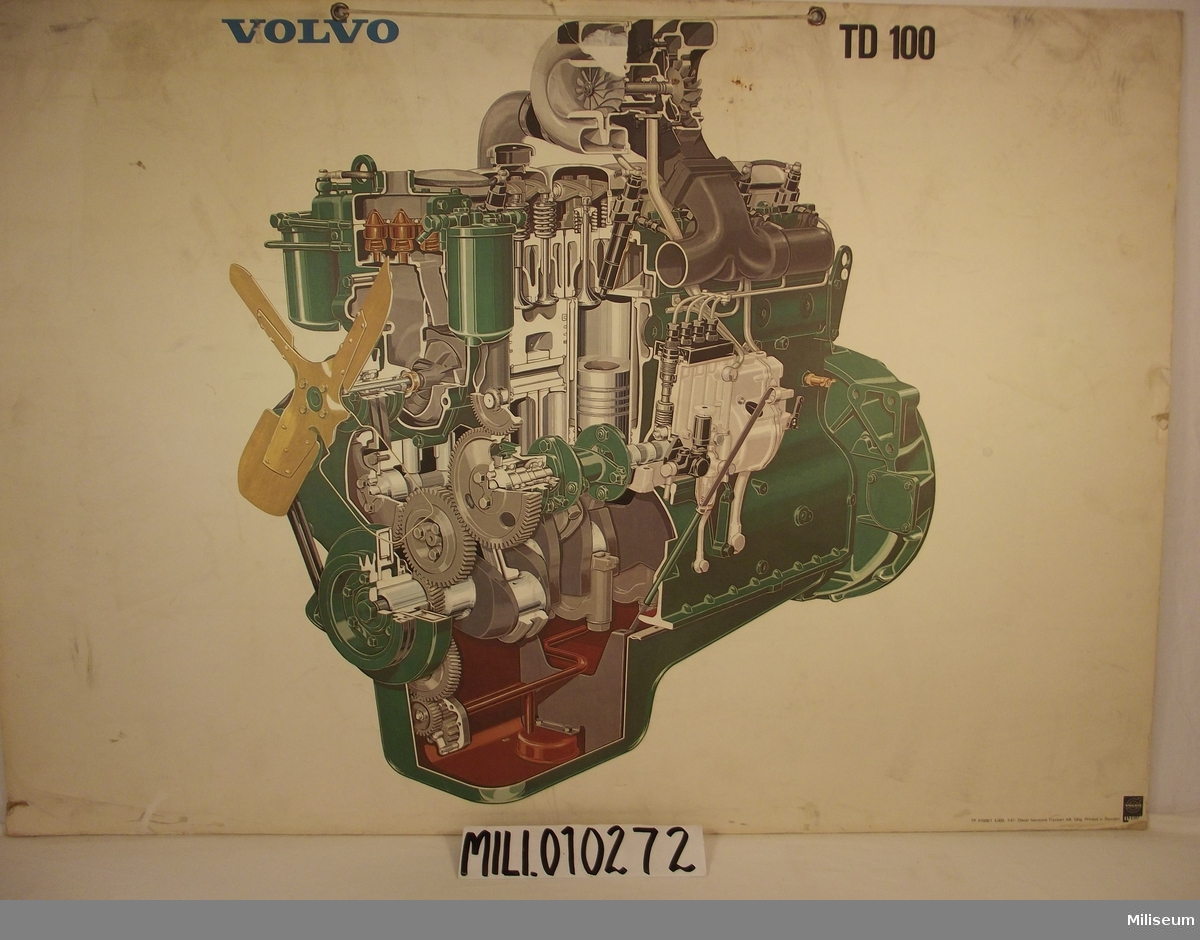 Utbildningsplansch Volvo TD 100.