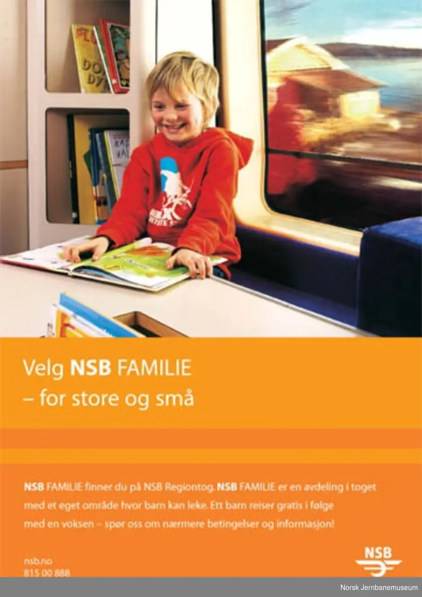 Reklameplakat : Velg NSB Familie - for store og små