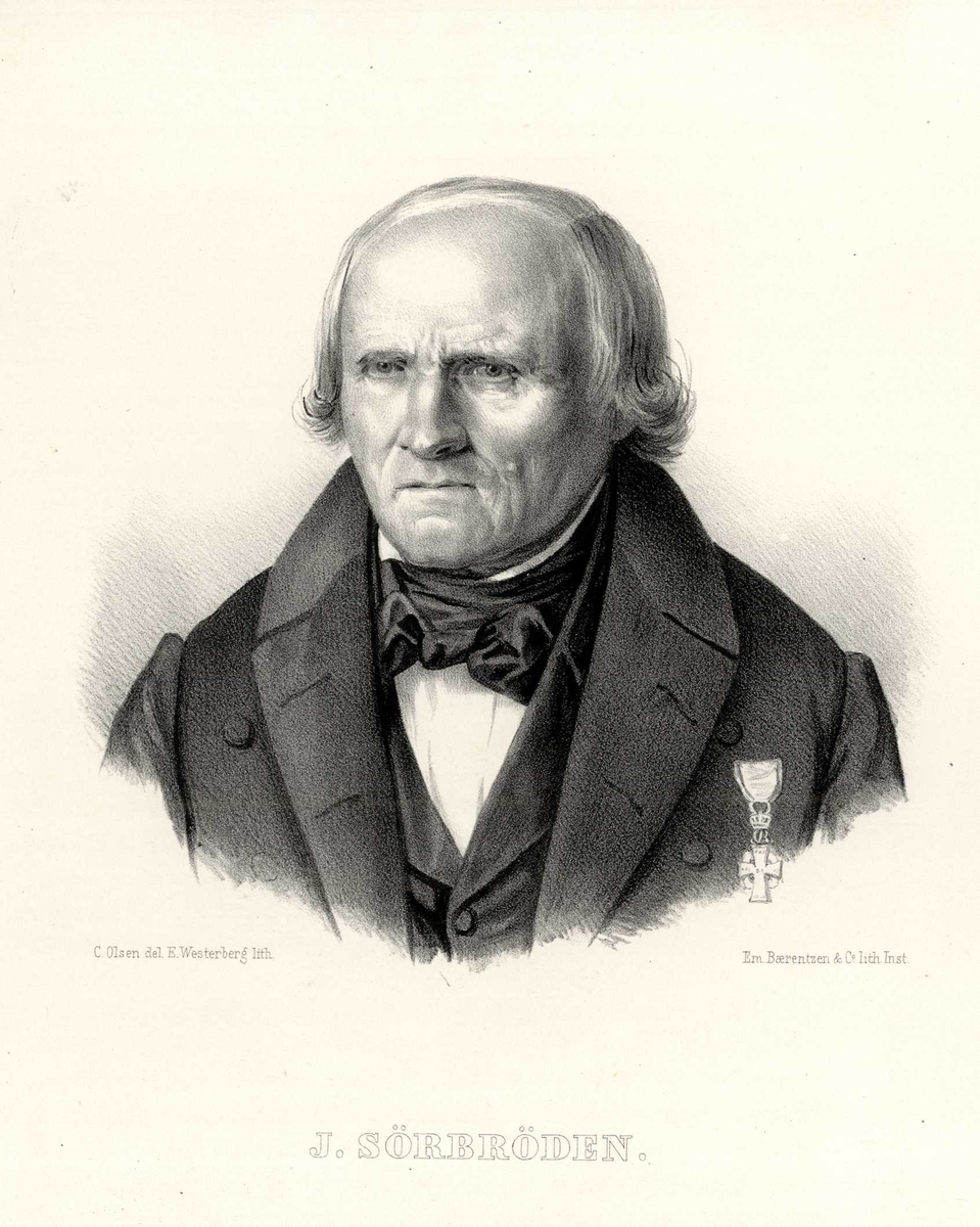 Portrett, brystbilde av J. Sørbrøden.