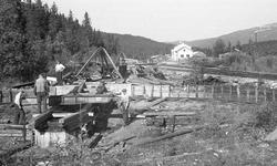 Nordlandsbaneanlegget : demontering av svingskive på Grønfje