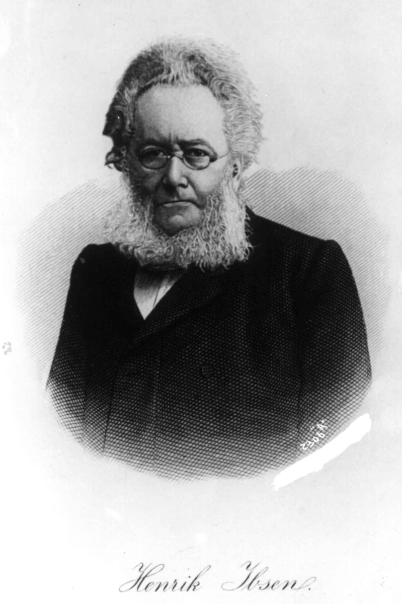 Portrett av Henrik Ibsen.