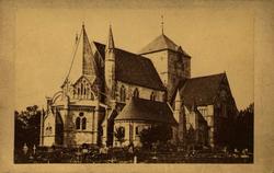 Prospektkort fra Nidarosdomen, eksteriør. H. Krum.