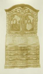 Skap, dekorert av Peder Aadnæs, Jahren, Ringsaker, Hedmark.