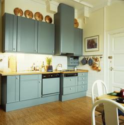 Kjøkkeninredning i leilighet på Frogner i Oslo. Illustrasjon