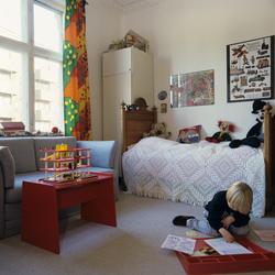 Nyoppussete soverom i  leilighet på Frogner i Oslo. Fotograf