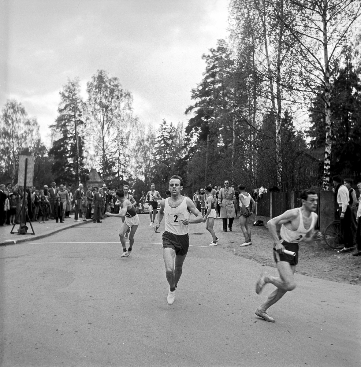 Serie. Fra Holmenkollstafetten 1954. Fotografert 1954.