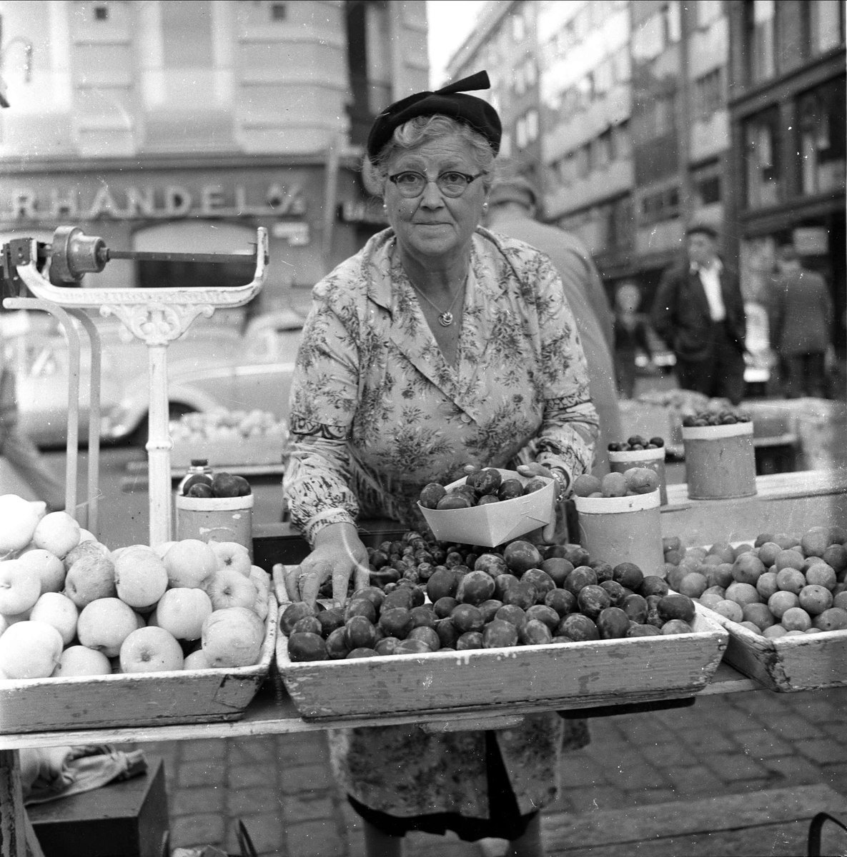 Torghandel, frukt og grønnsaker, Oslo, 08.09.1959.