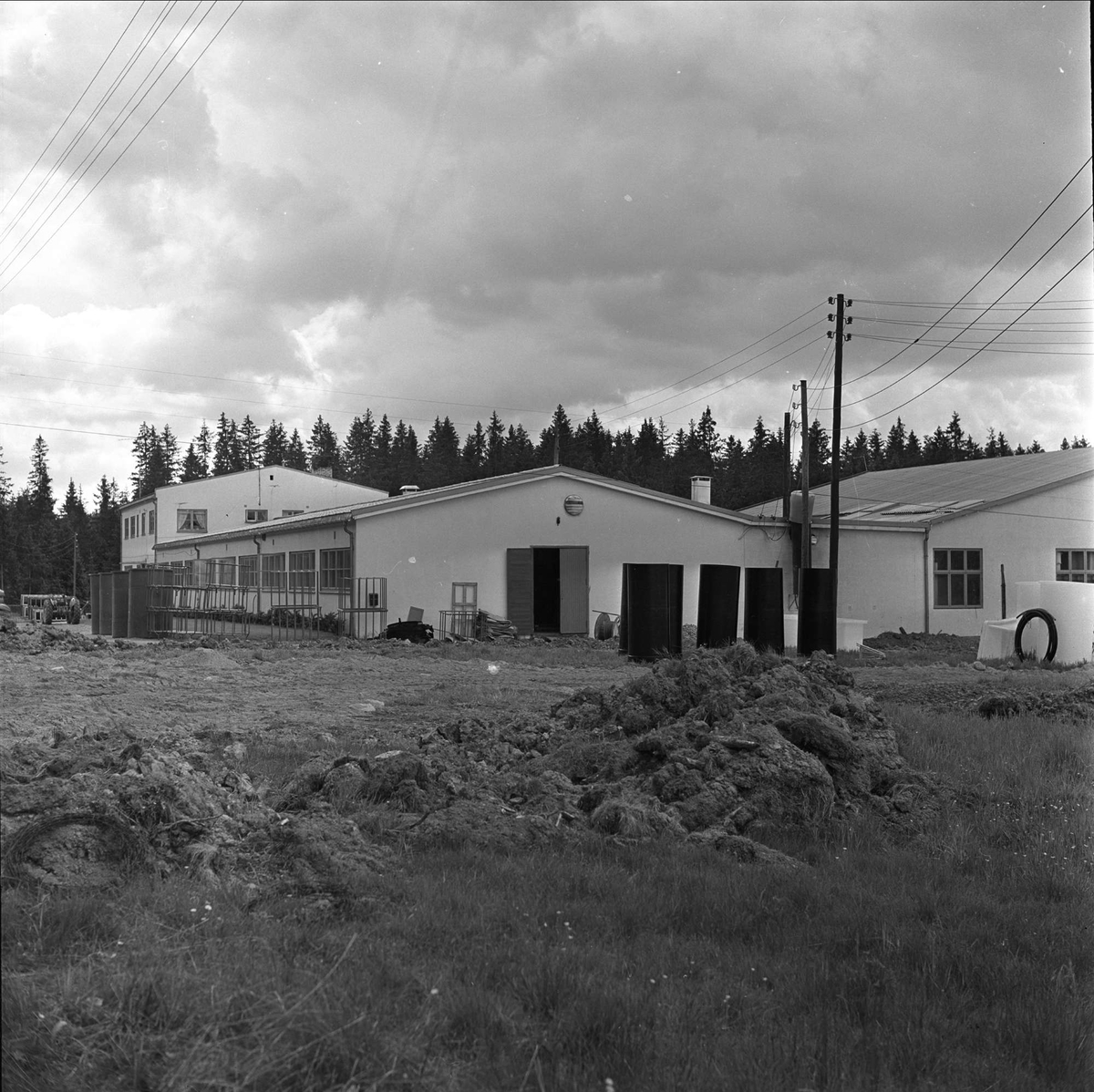 Sammenslåing av Aurskog og nabokommune. Bakelittfabrikken, Aurskog, januar 1964.