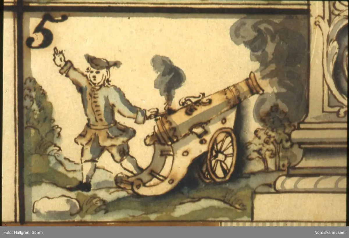 Brandsignaltavla från 1768, Nordiska museet inv.nr 23898.