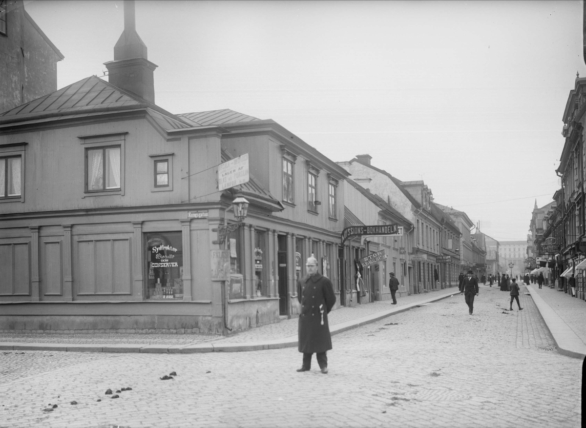 Korsningen Kungsgatan 49 - Vaksalagatan 13, kvarteret Sala, Uppsala 1901 - 1902