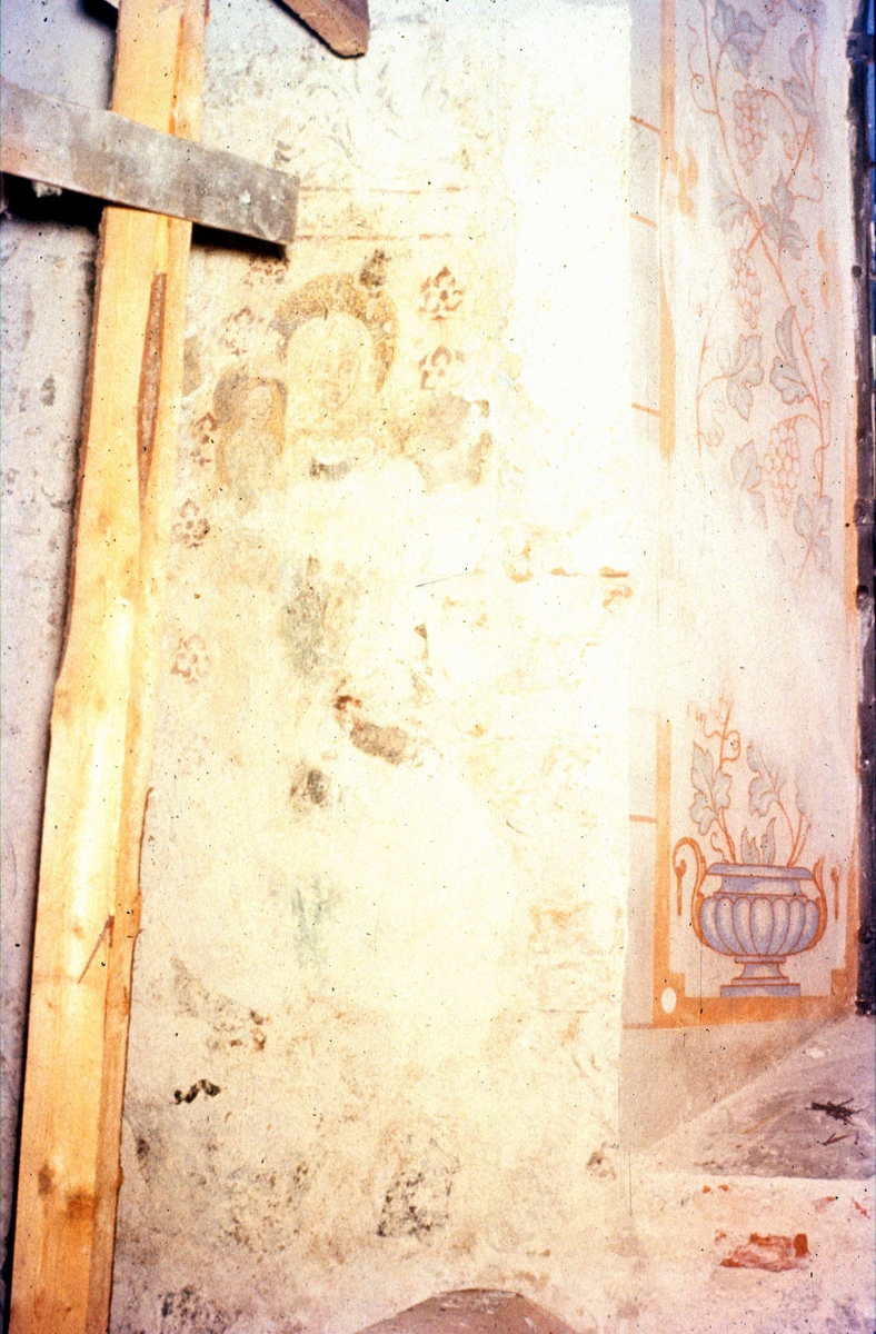 Kalkmålning i Dalby kyrka, Dalby socken, Uppland 1959