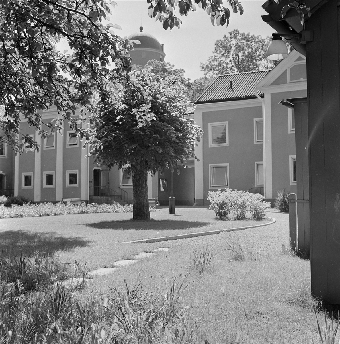 Landstingsbyggnad på Nedre Slottsgatan i kvarteret Trädgården, stadsdelen Fjärdingen, Uppsala 1959