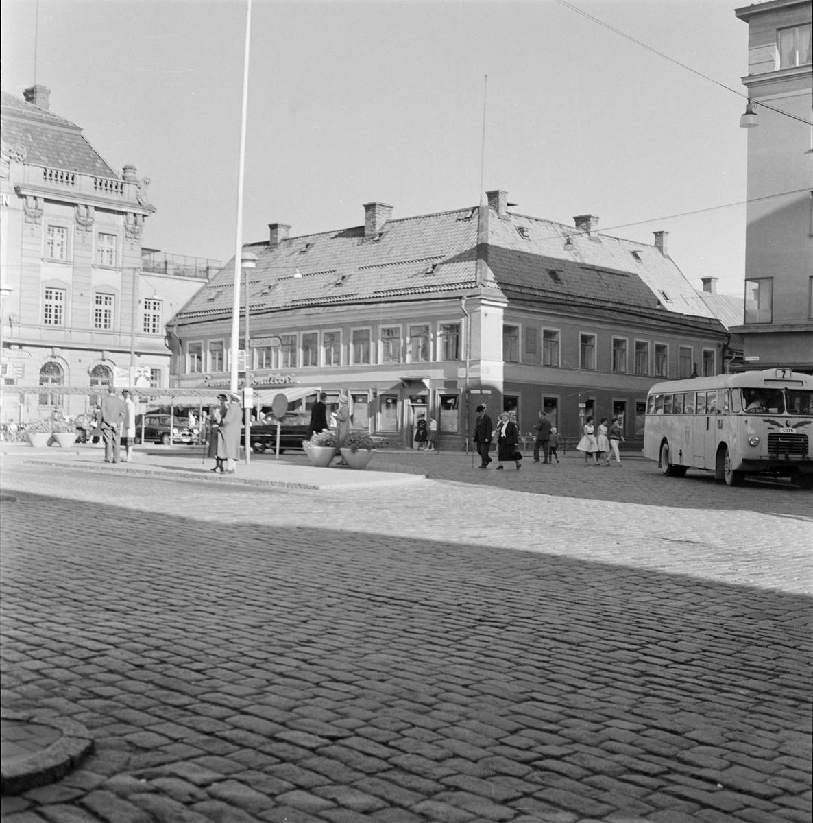 Scheelehuset vid Stora Torget i kvarteret Lejonet, Uppsala 1959