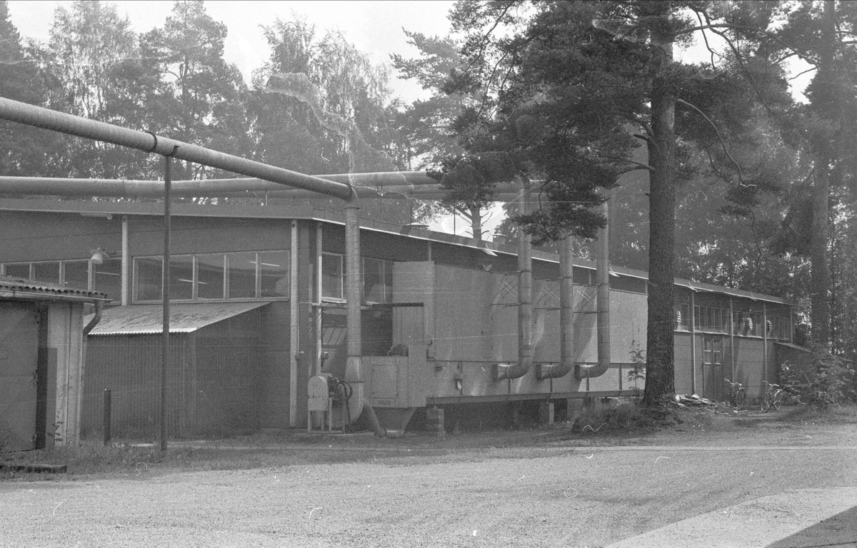 Maskinhall, Lytta snickerifabrik, Bälinge socken, Uppland 1976
