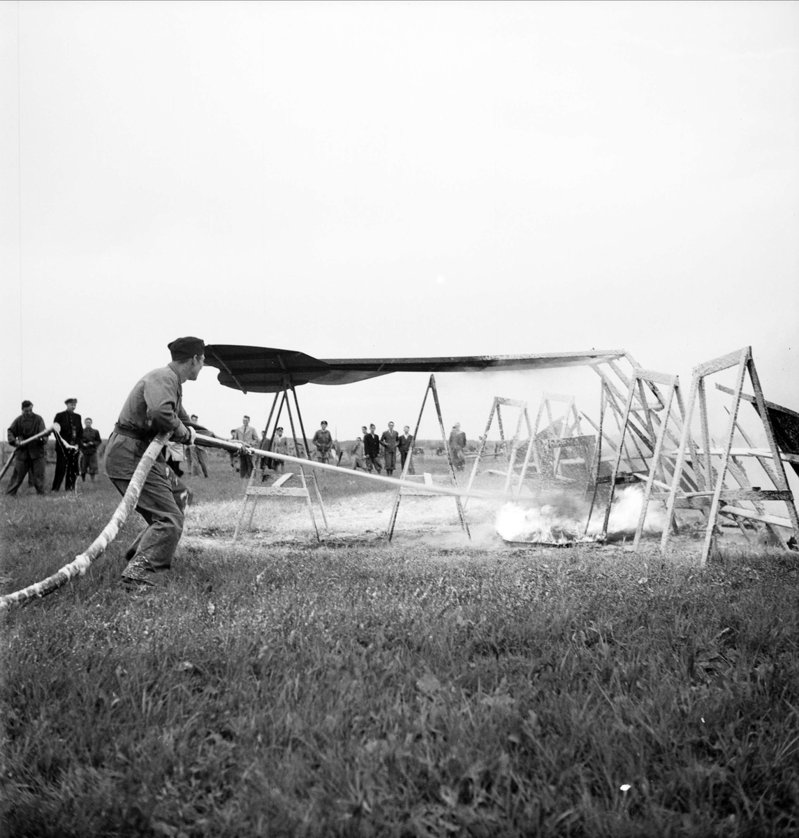 "Sportflygets dag" på Sundbro flygplats, Uppland 1948
