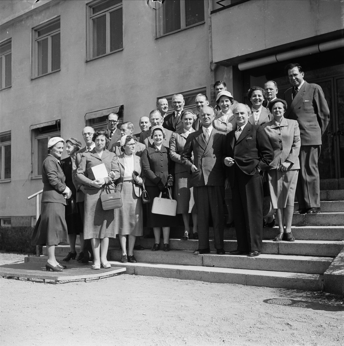 Engelska läkare på besök hos Lungkliniken vid Akademiska sjukhuset, Uppsala 1956