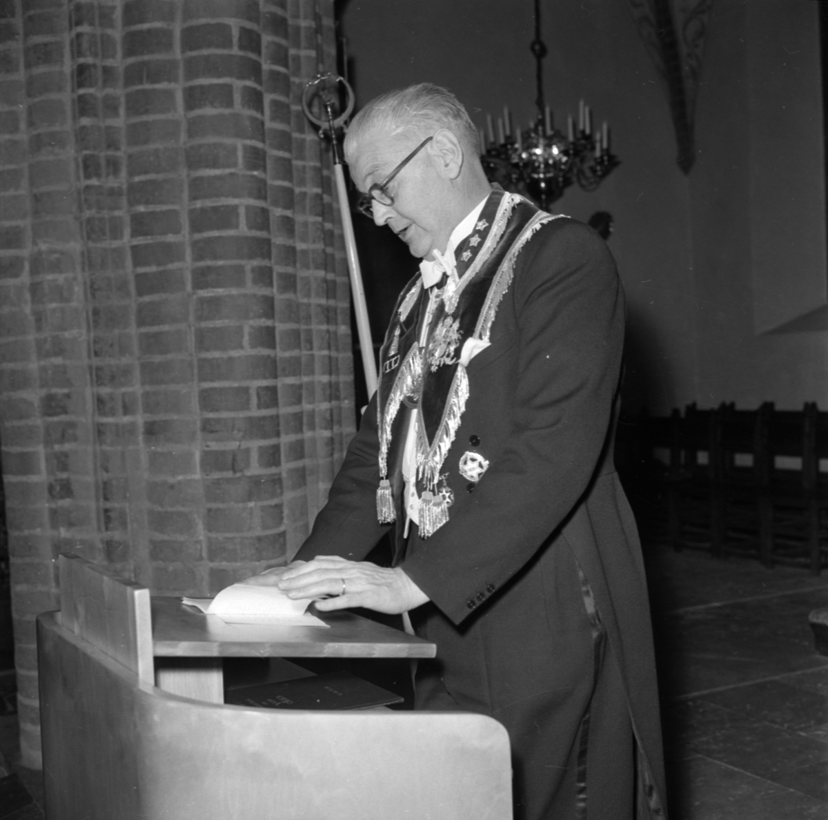 Ordenssällskapet Odd-Fellow firar sitt 60-års jubileum, Uppsala mars 1958