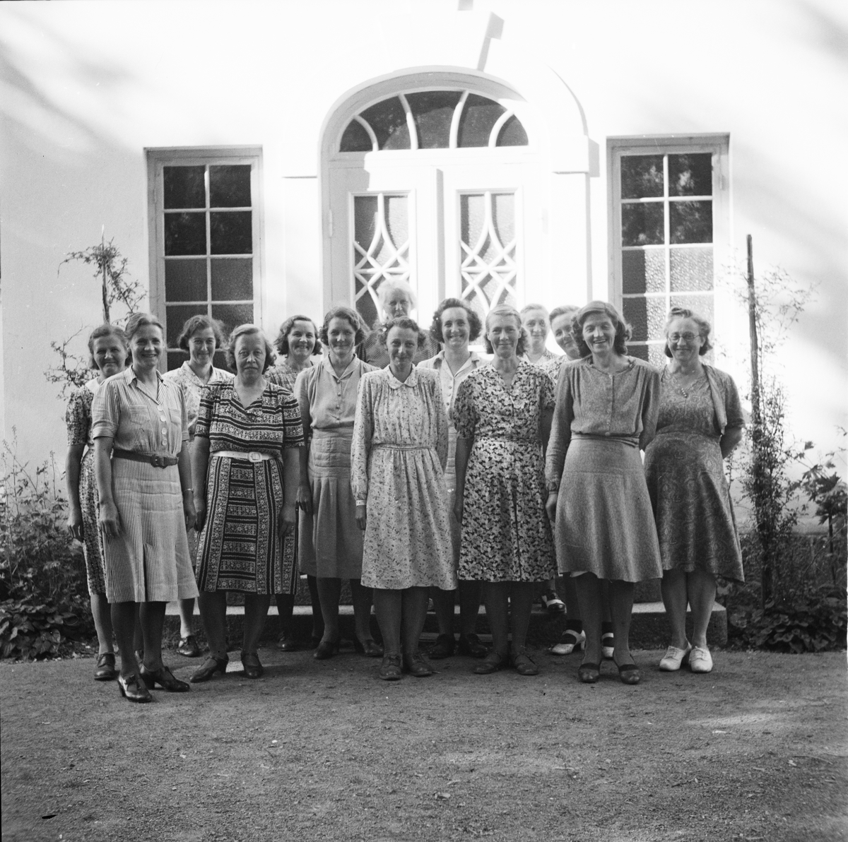 Husmödrar på semester i Bergsbrunna, Uppsala 1946