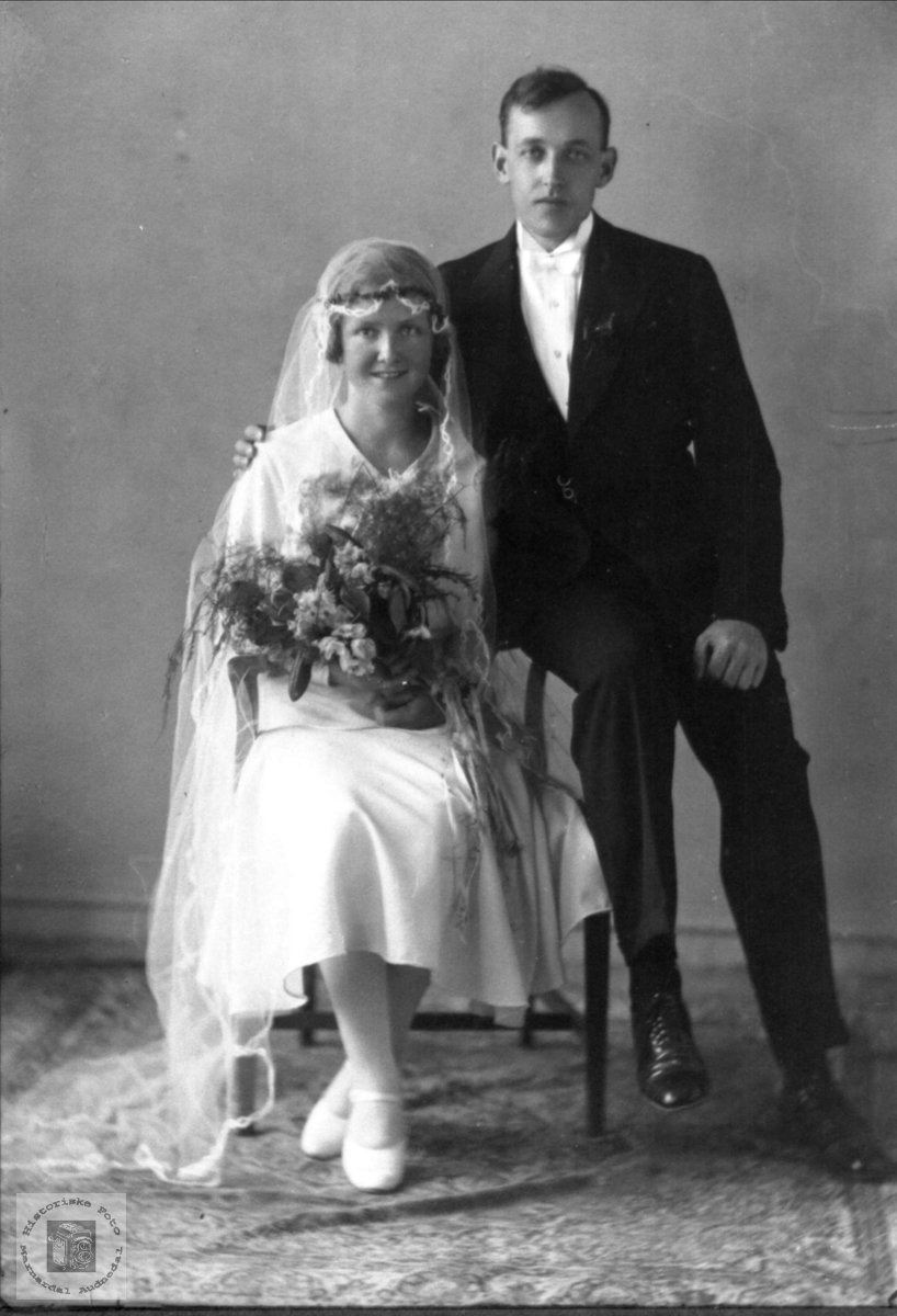 Brudeparet Randi og Mikjel Mo, Øyslebø.