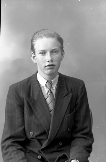 Enligt fotografens journal nr 7 1944-1950: "Reinholdsson, Herr Egon S. Röd, Ucklum".