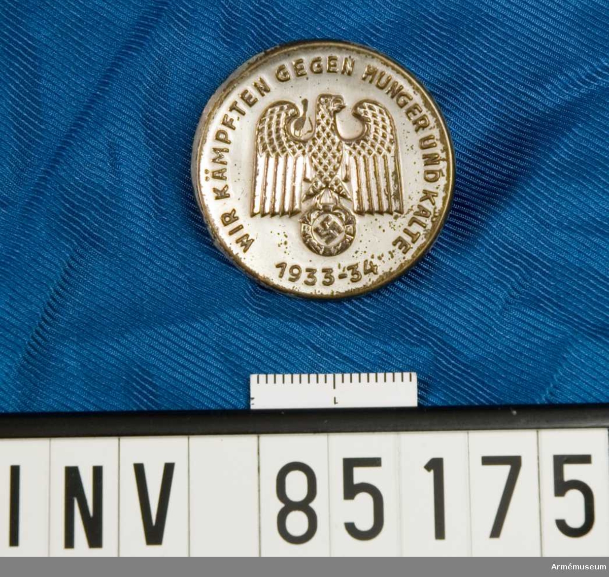 Medalj för hjälparbetare under 1933-34 års tyska hungersnöd.