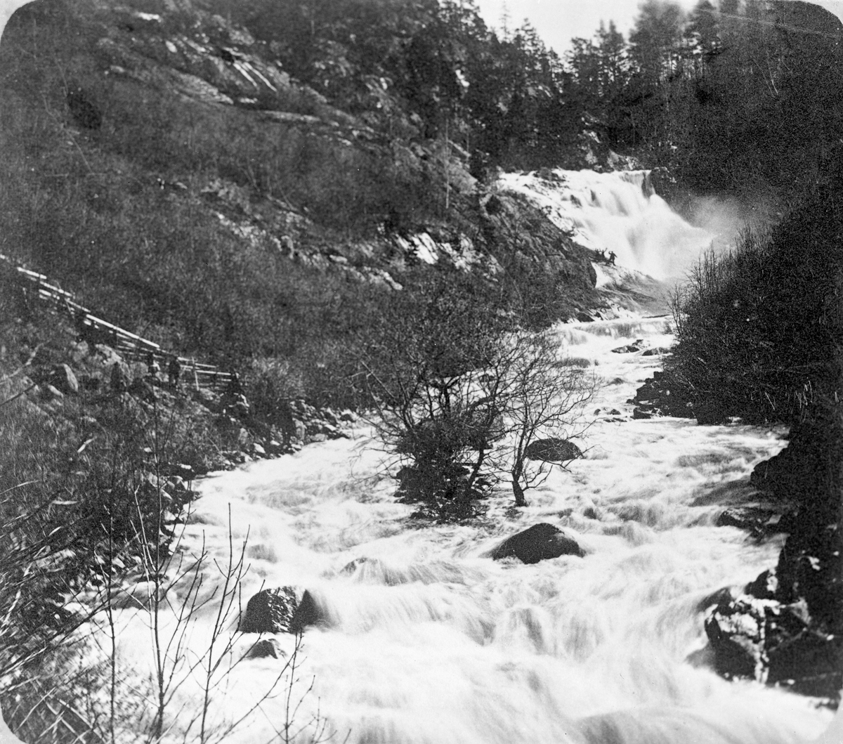 Vattenfall i Huskvarna på 1860-talet.