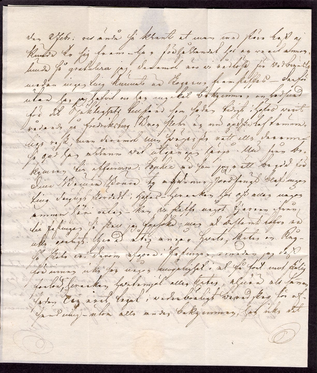 Förfilatelistiskt privatbrev skickat från Mariestad den 10 mars 1833 till Herr H Wallroth i Filipstad.

Stämpeltyp: Bågstämpel  typ 1