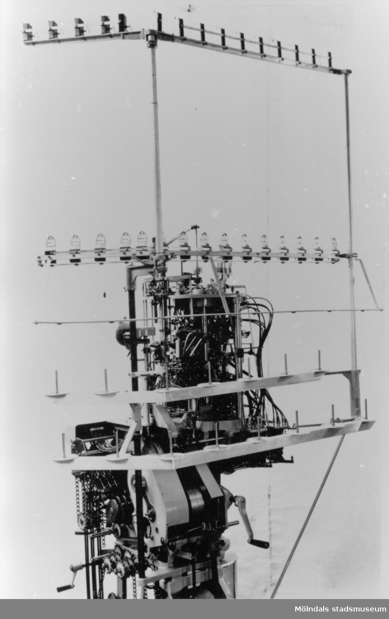 Maskin från Viktor Samuelsons fabrik "Strumpan", cirka 1950.
