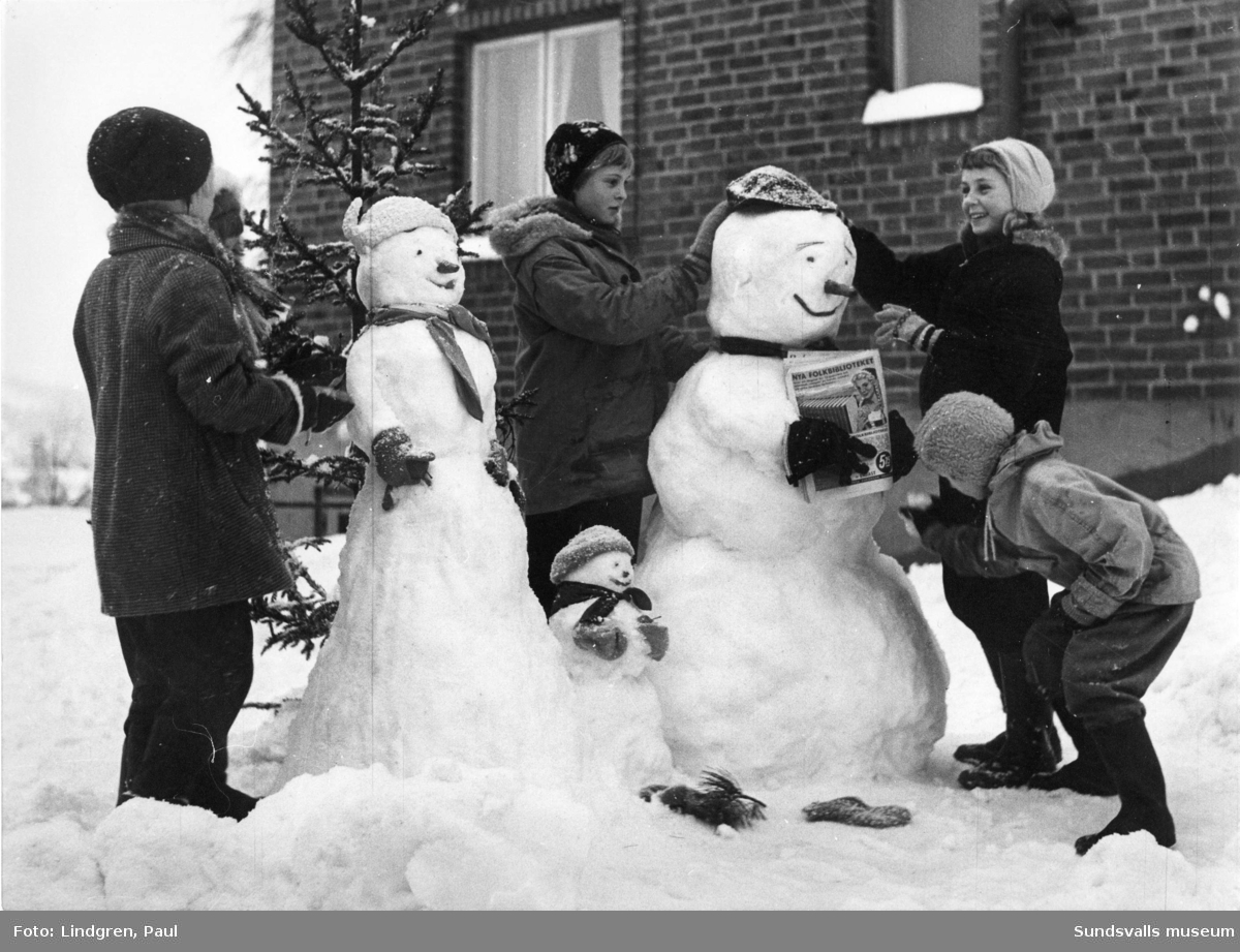 Familjen Snö. Publicerad i SP 13/1 1959.