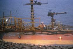 Statfjord A. Foto tatt i forbindelse med besøk av oljemuseet