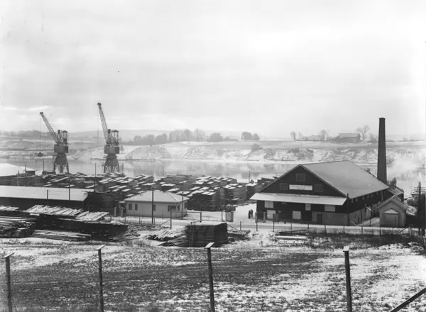 Sannesund Sag og Høvleri A/S 1952, Alvim i Sarpsborg. På fol