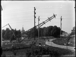 Hafslund, kraftstasjon, utendørs, heising, montering av tran