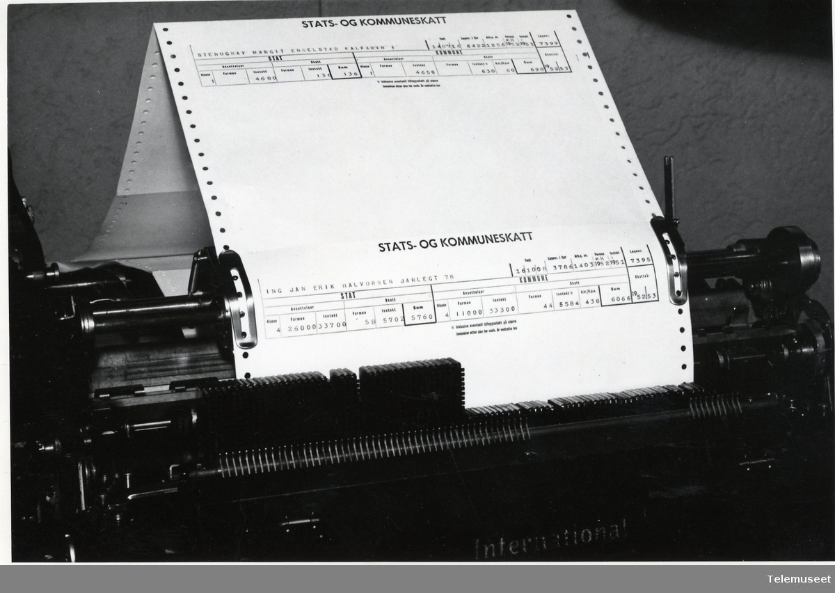 6.3 IBM Datasenter - Tabulator 405 i Olso Turnhall, 1955